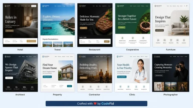 featured contoh desain web compro 10 website perusahaan Indonesia dalam satu kanvas